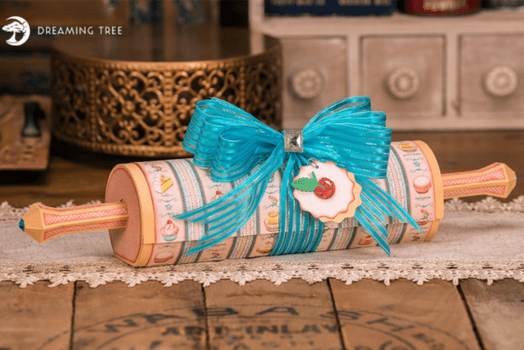 3D SVG Rolling Pin Gift Box for Creative Objects
