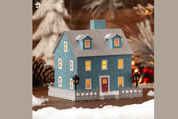 Adams House SVG: A Nostalgic 3D Design Asset for Holiday-Themed Projects