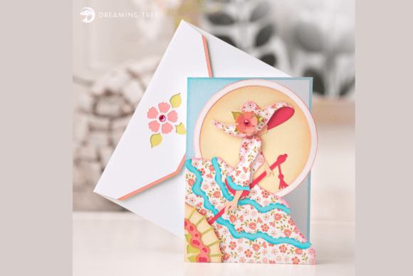 Belle Greeting Card SVG: A Refined 3D Pop-Up Design for Creative Sellers