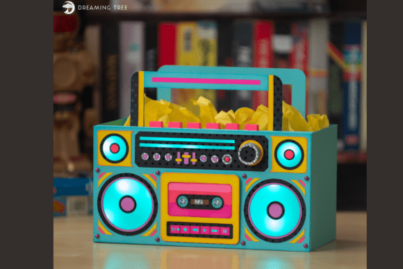 Boombox Gift Bag SVG: A 3D SVG Design for Life Events And Celebrations