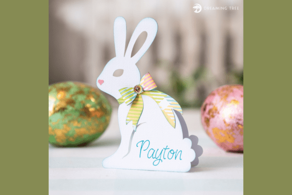 Bunny Place Card SVG: A Playful 3D Design for Easter Creations