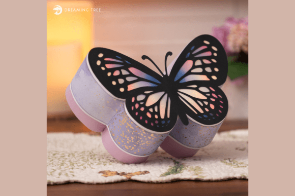 Butterfly Light Up Gift Box 3D SVG for Spring Campaigns