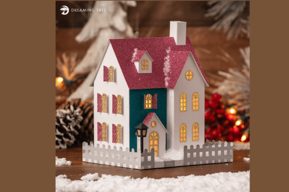Crosby House SVG: A Vintage-Inspired 3D Design for Holiday Branding