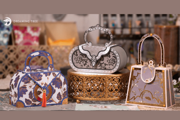 Elegant Evening Bags SVG Bundle: A 3D Design for Centerpiece Creations