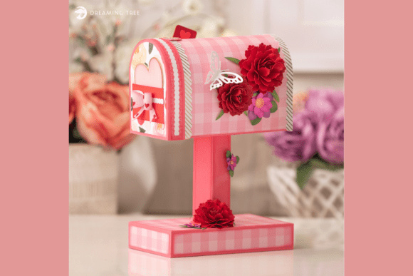 Floral Mailbox SVG: A 3D Design Asset for Valentine’s Day Branding