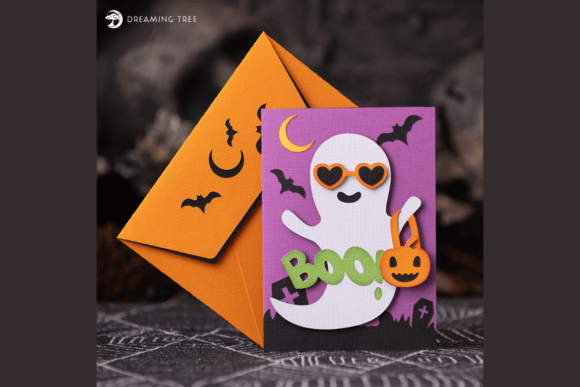 Ghost Greeting Card 3D SVG: A Spooky-Cute Design Asset for Halloween Campaigns