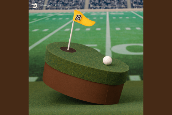 Golf Course Gift Box SVG: A Creative Design for Sports Branding