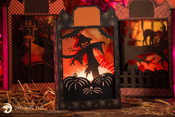 Halloween Paperscape Box Cards 3D SVG Review for Crafters