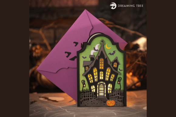 Haunted House Card SVG Review: Spooky Season Embroidery Design