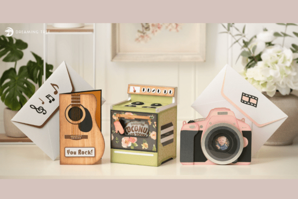 Hobby Time 3D SVG Bundle: A Nostalgic Graphic Design Asset for Music Lovers