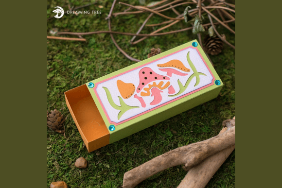Mushroom Slider Box SVG: A Whimsical 3D Design Asset for Creative Branding