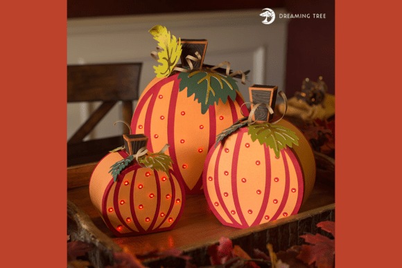 Pumpkin Patch Light Ups SVG: A 3D Halloween Design Asset for Marketers
