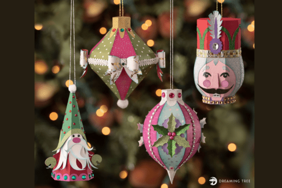 Trim the Tree SVG Bundle: A Festive 3D Graphic for Christmas Branding