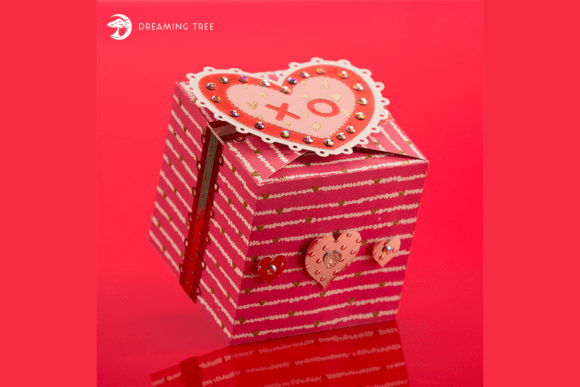 Valentine Candy Cookie Box SVG: A 3D Design Asset for Valentine’s Day Publishing