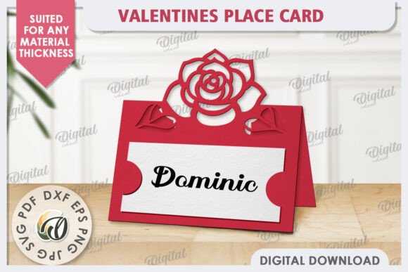 Wedding Place Card Paper Cut. Love SVG: A 3D Design Asset for Editorial and Web Publishing